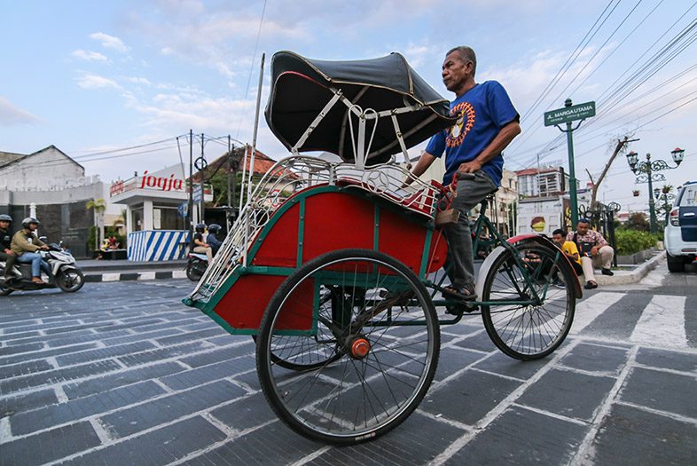 Becak, Yogyakarta